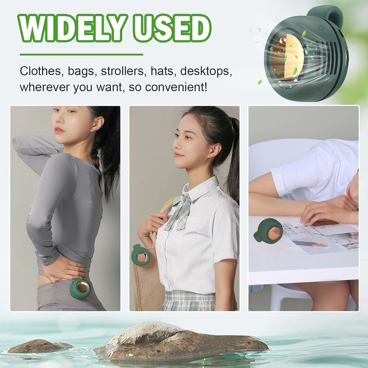 Rechargeable Clip-On Bladeless Mini Fan - view 7