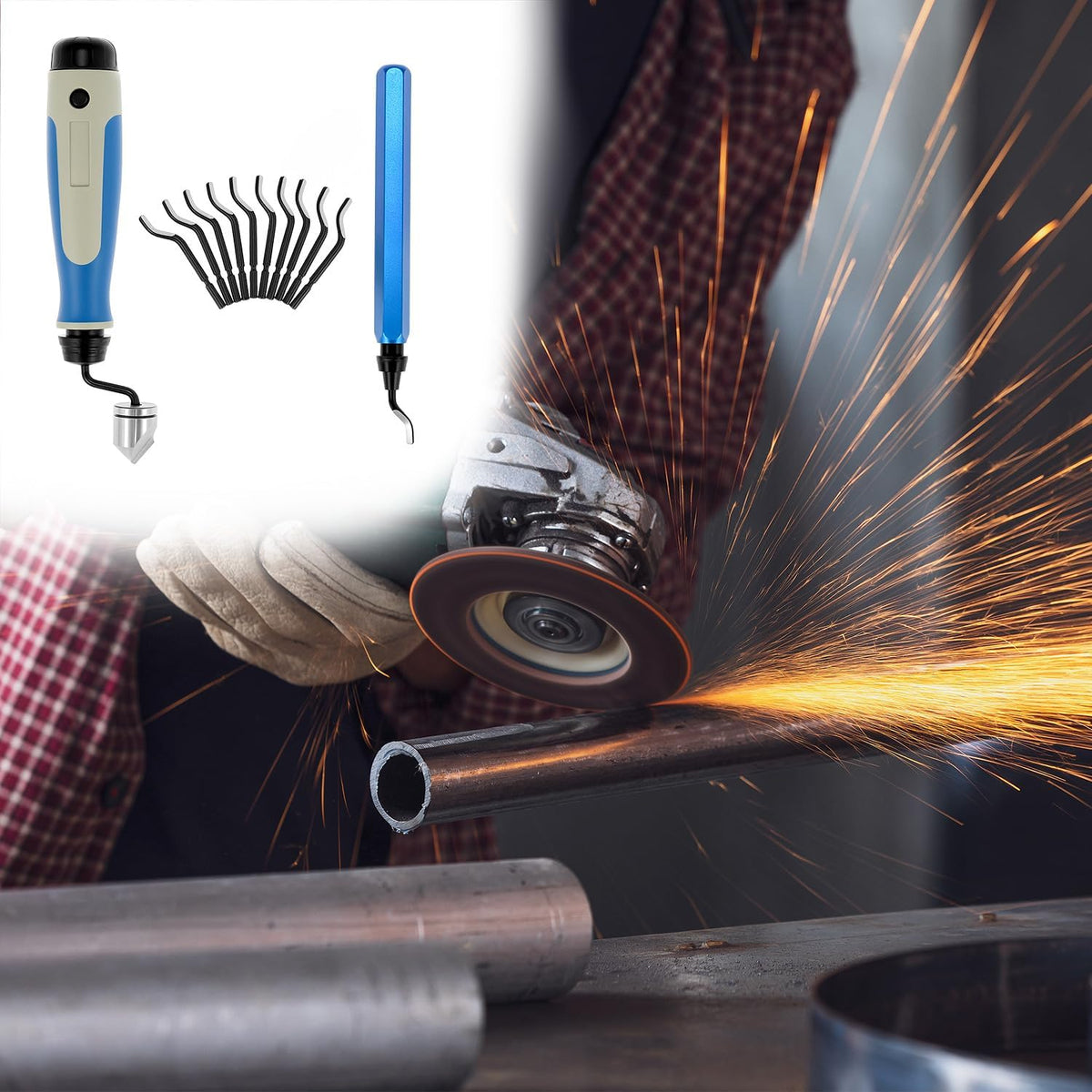 Hand Deburring Tool Kit with 10 Blades - view 8