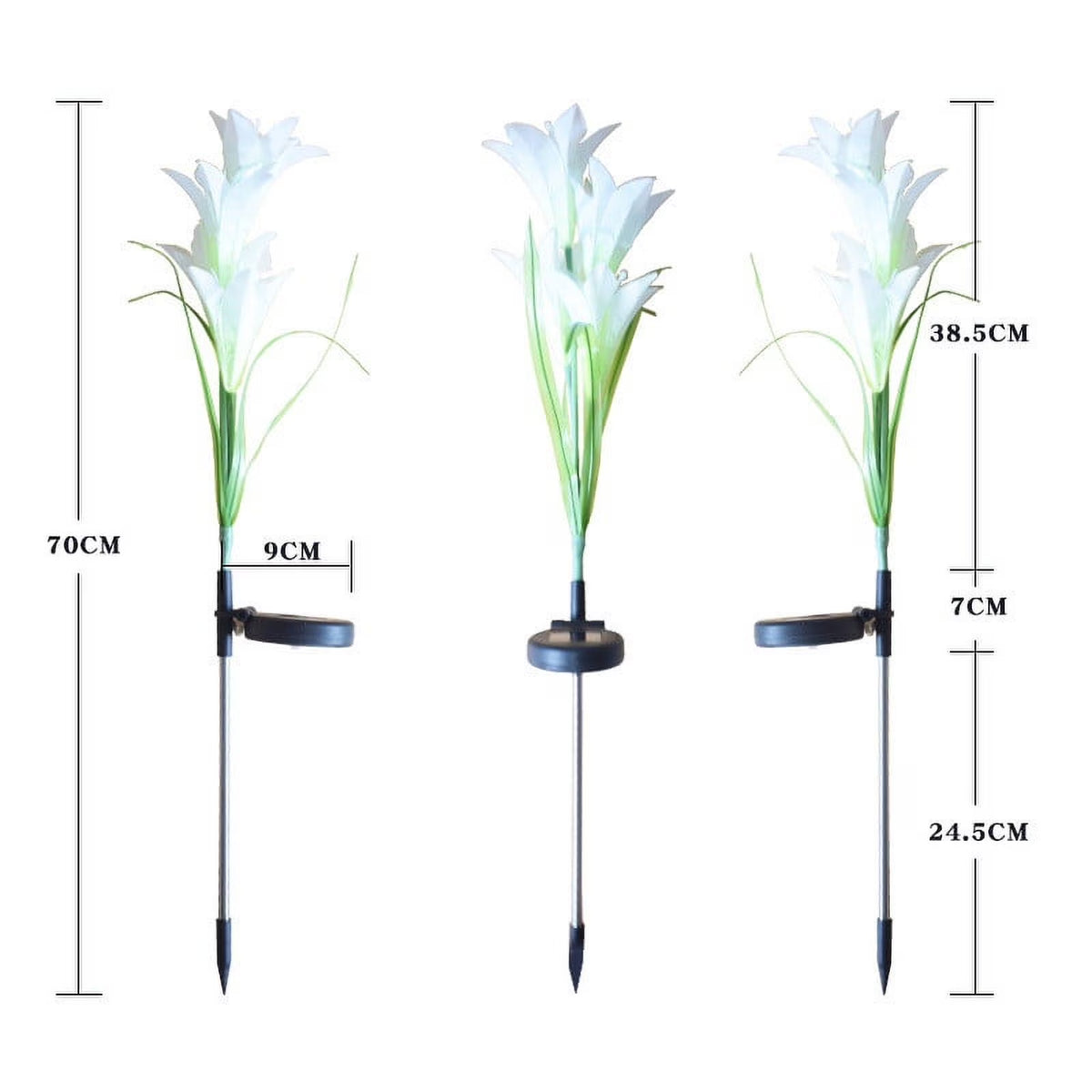 Color-Changing Solar Lily Garden Lights – 4 Pack - view 2