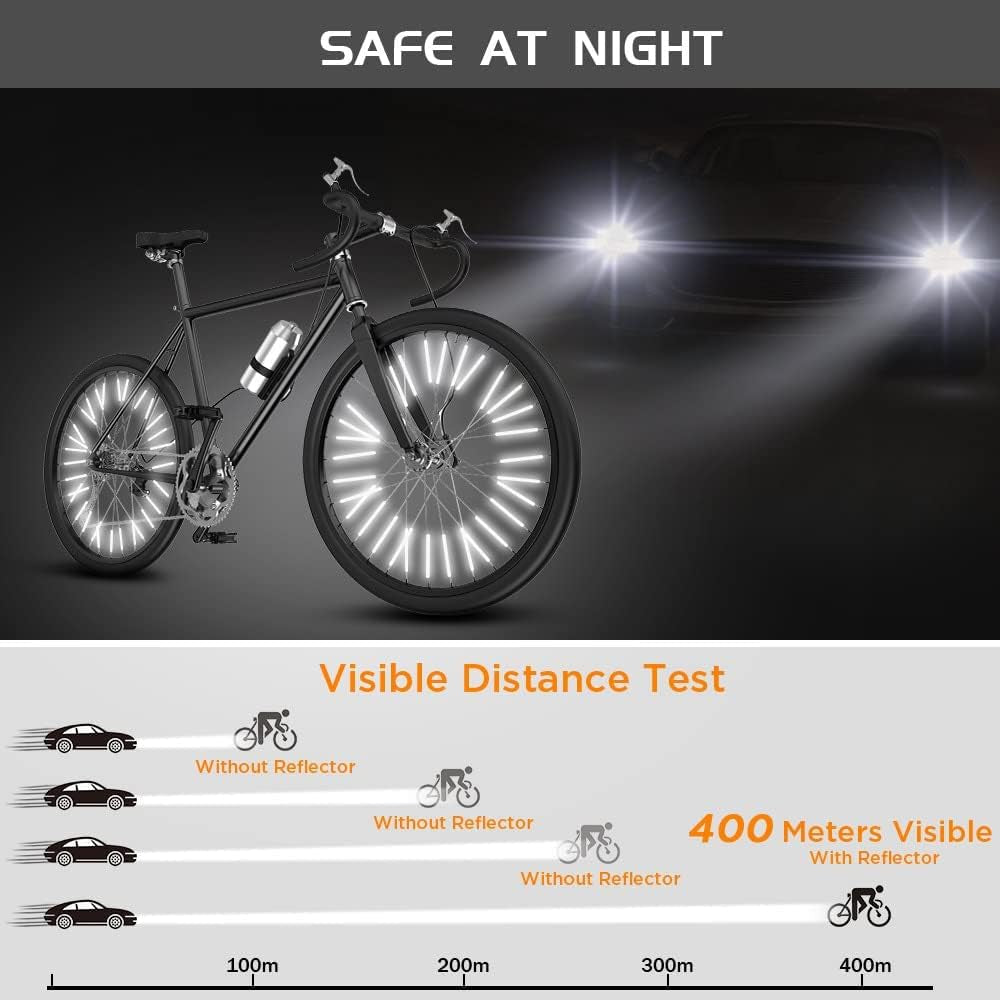 Reflective Bicycle Spoke Clips – 48 Pack - view 3