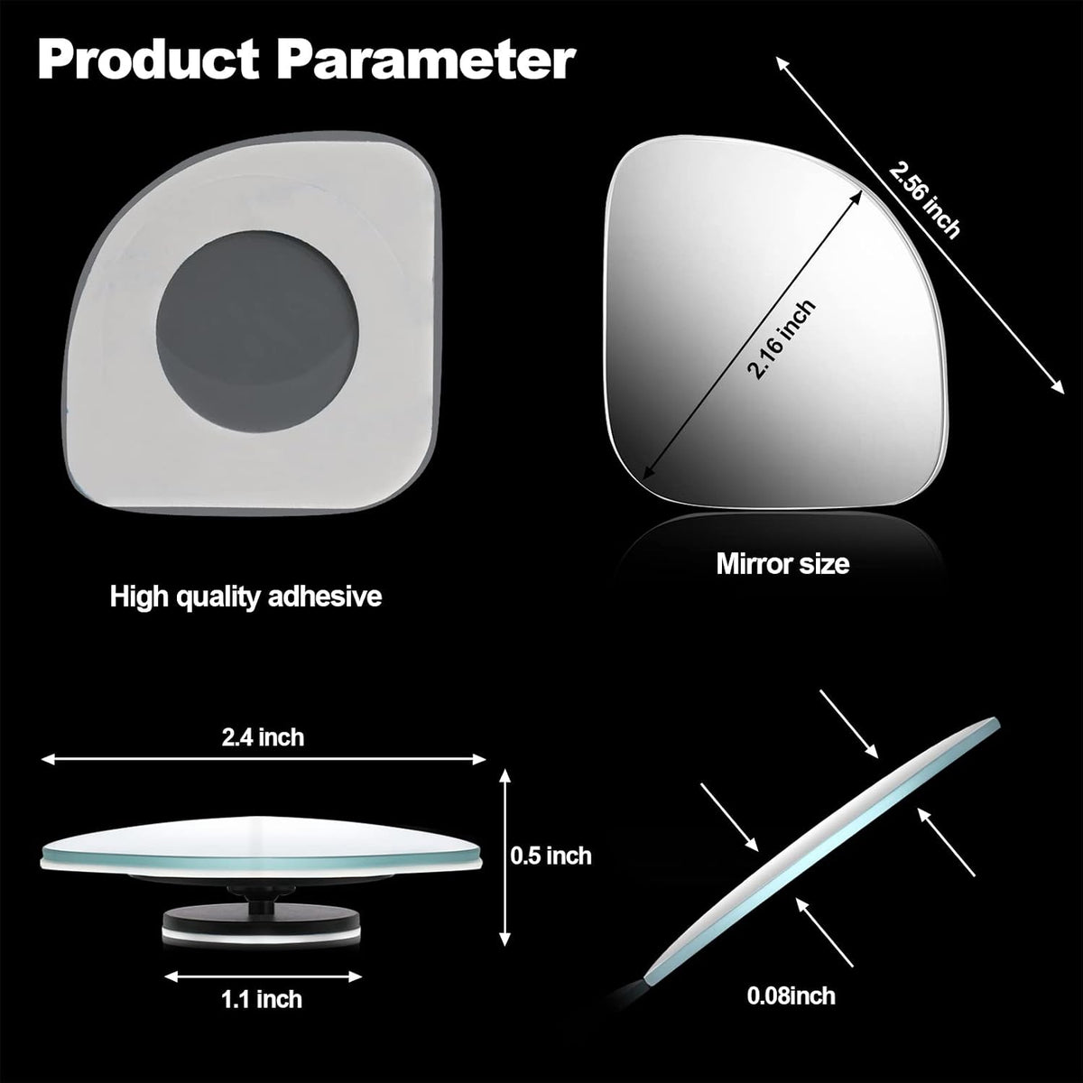 4-Pack Adjustable Blind Spot Mirrors - view 2