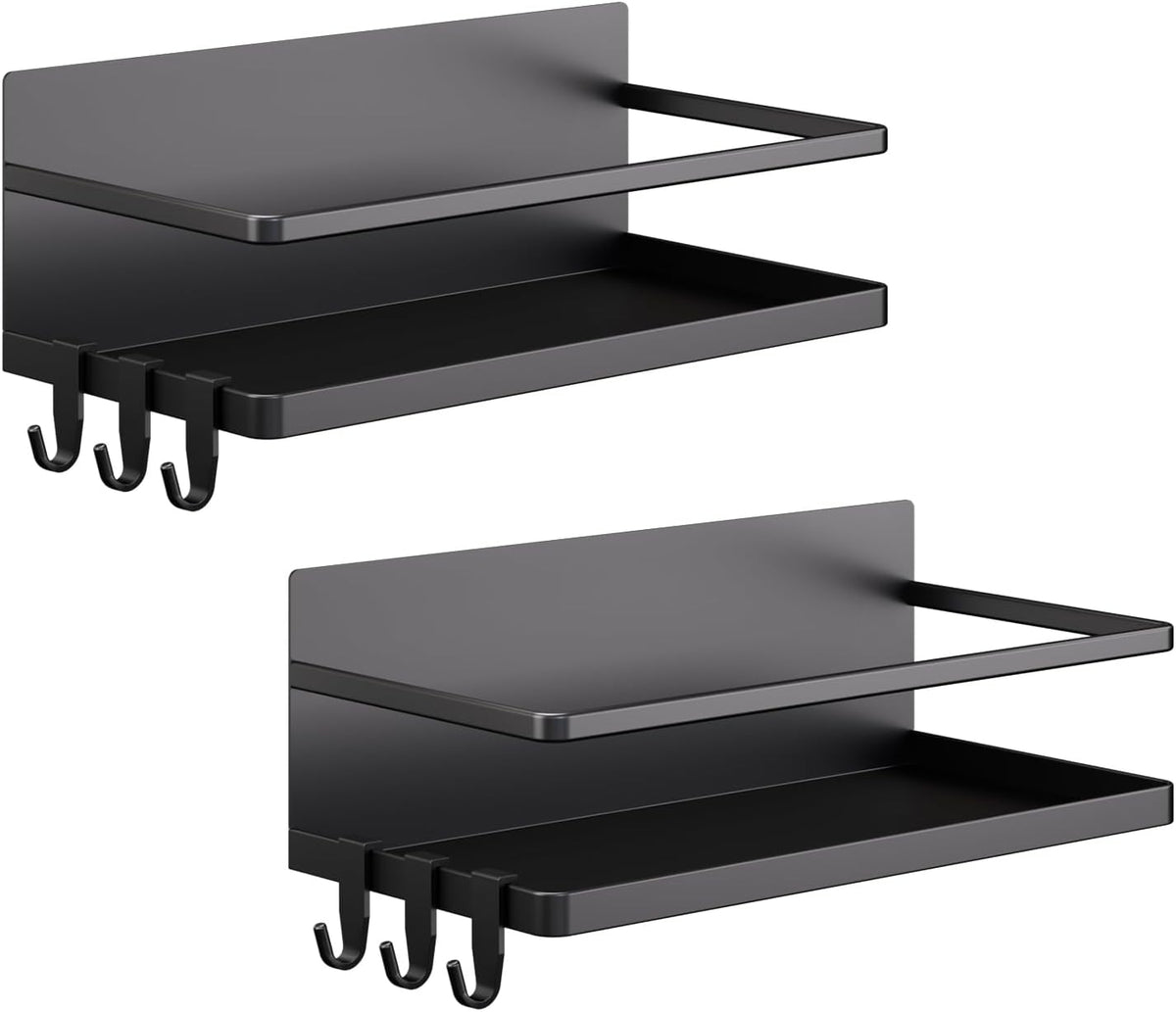 2-Pack Magnetic Fridge Spice Racks with Hooks - view 6