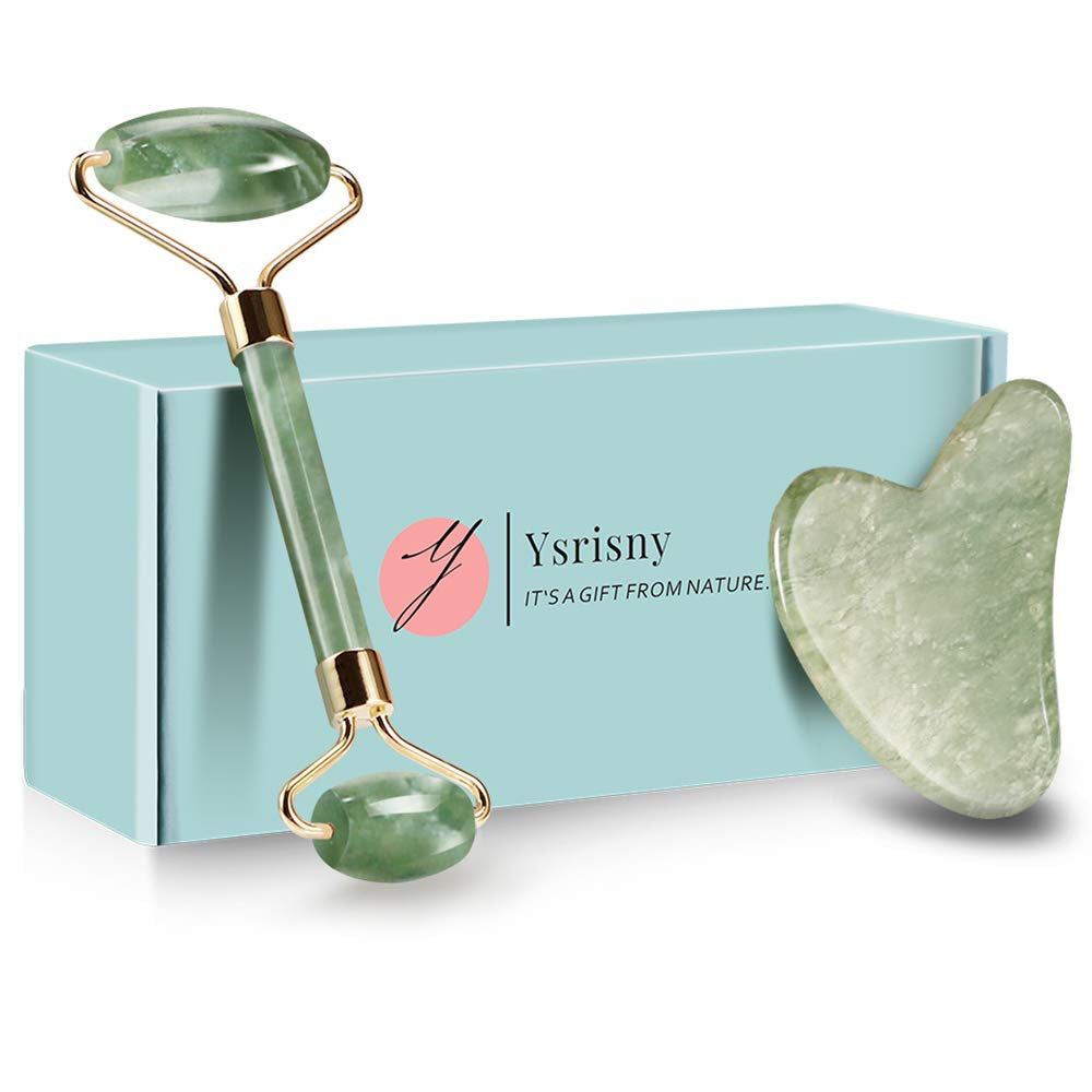 Natural Jade Roller & Gua Sha Set