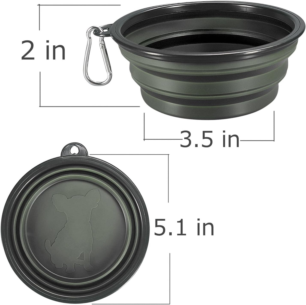 2-Pack Collapsible Travel Dog Bowls - view 2