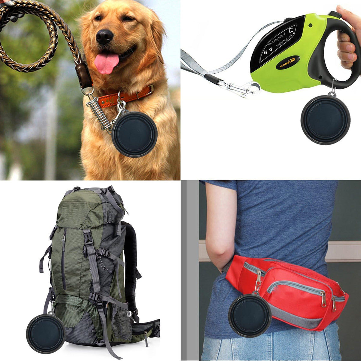 2-Pack Collapsible Travel Dog Bowls - view 3