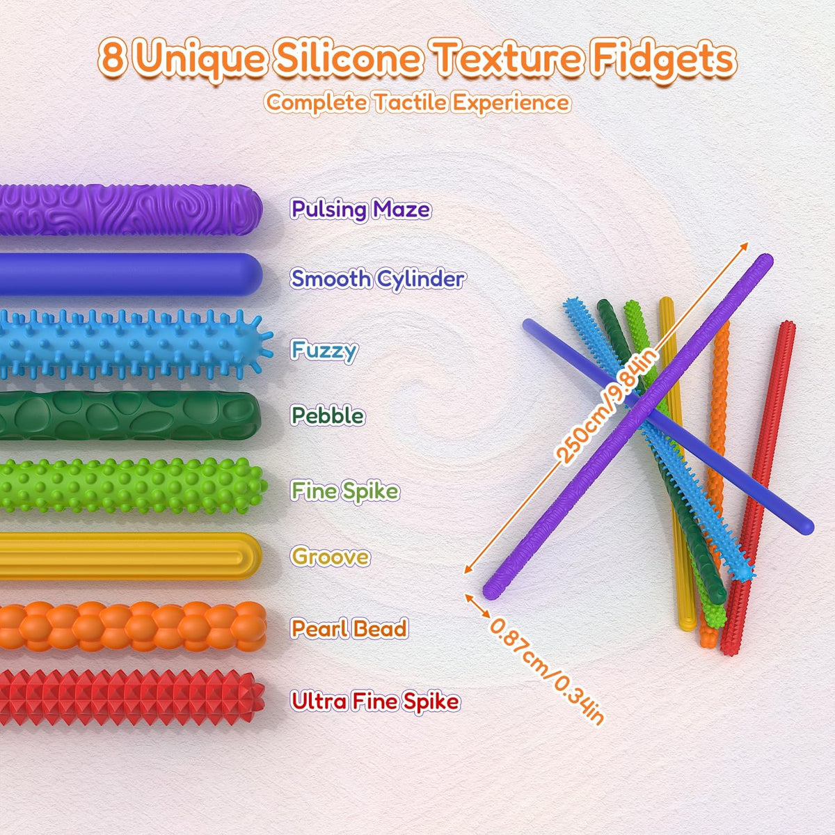 8-Pack Stretchy Sensory Fidget Toys - view 2