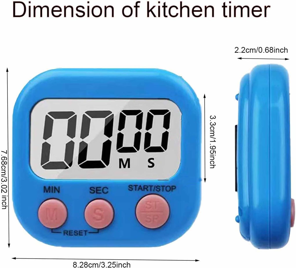 Magnetic Digital Kitchen Timers – 6 Pack - view 2