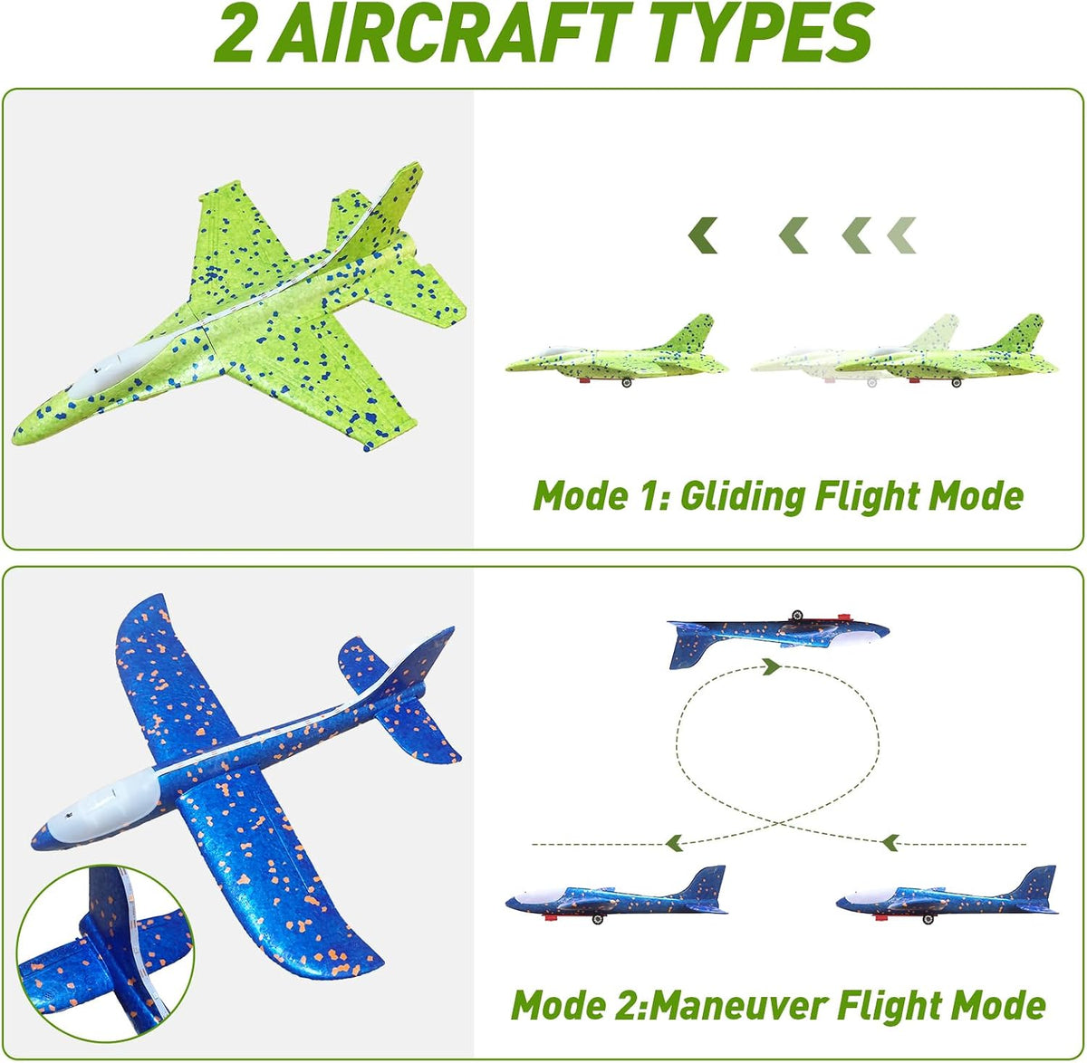 3-Pack LED Foam Airplane Launcher Set - view 5