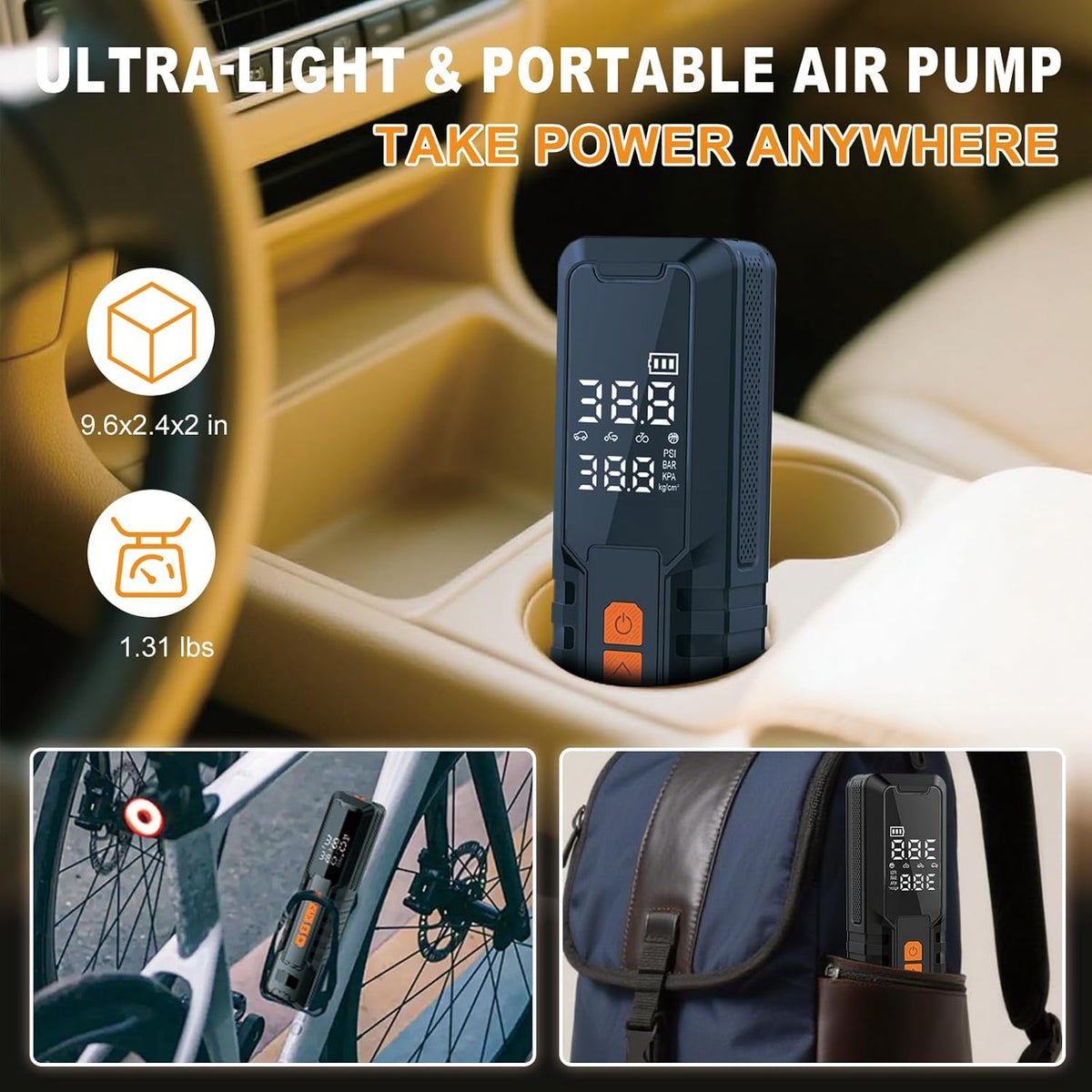 Portable Digital Tire Inflator Air Compressor - view 7