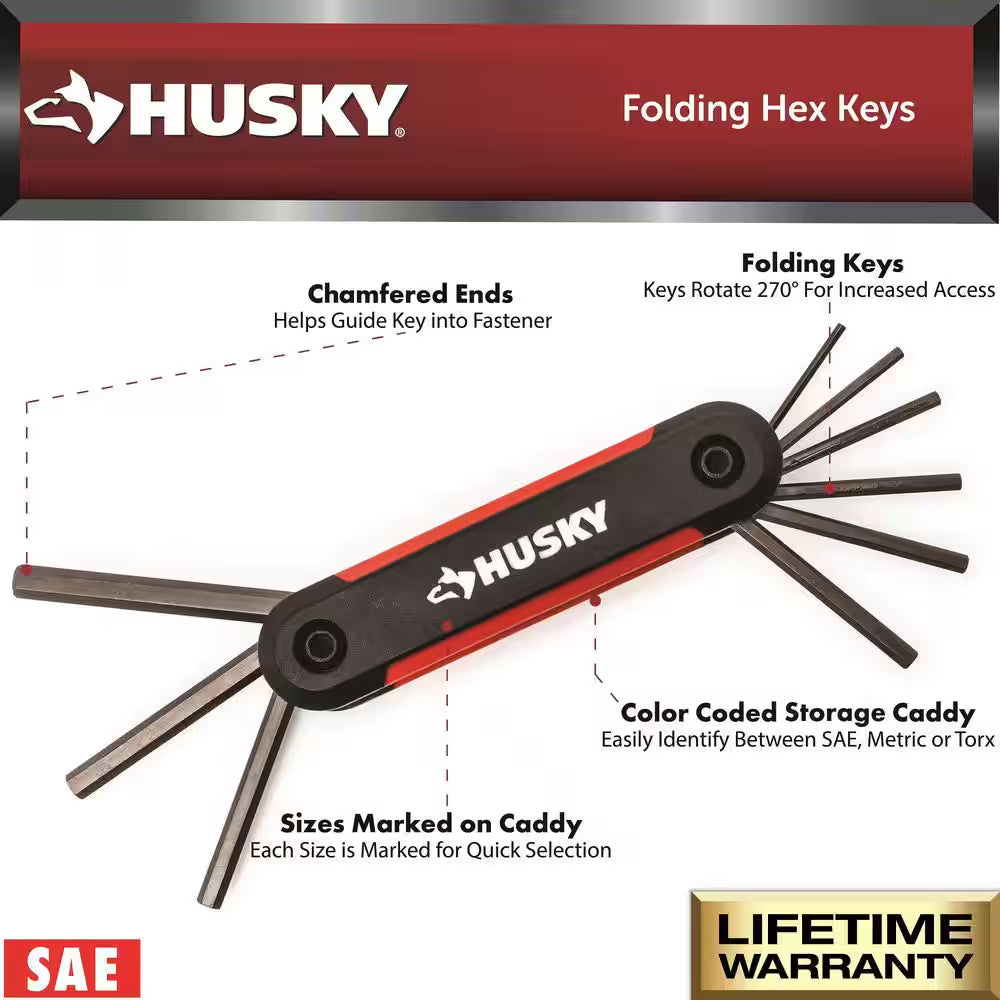 9-Piece SAE Folding Hex Key Set - view 3