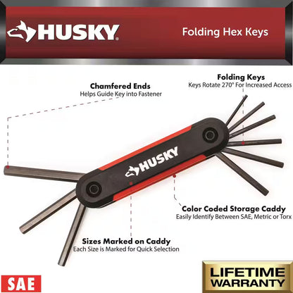 9-Piece SAE Folding Hex Key Set - view 3