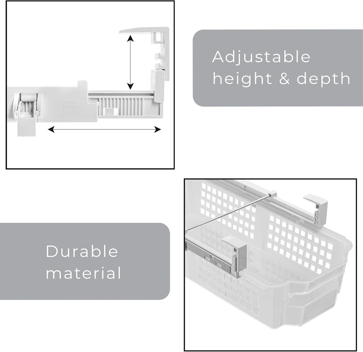 Adjustable Pull-Out Fridge Storage Drawer - view 5