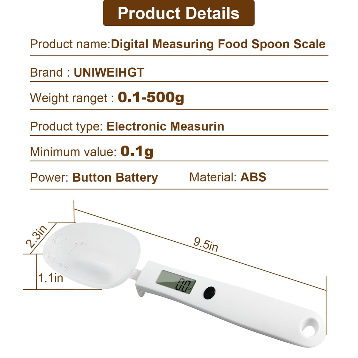 Digital Measuring Spoon Scale with LCD Display - view 5