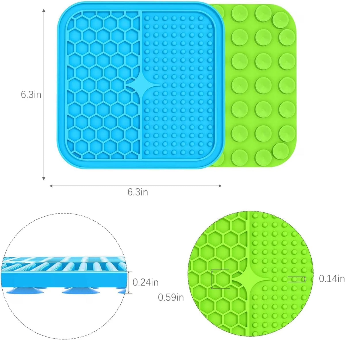 Silicone Pet Lick Mat Set with Suction Cups - view 3