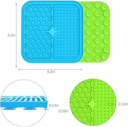 Silicone Pet Lick Mat Set with Suction Cups - view 3