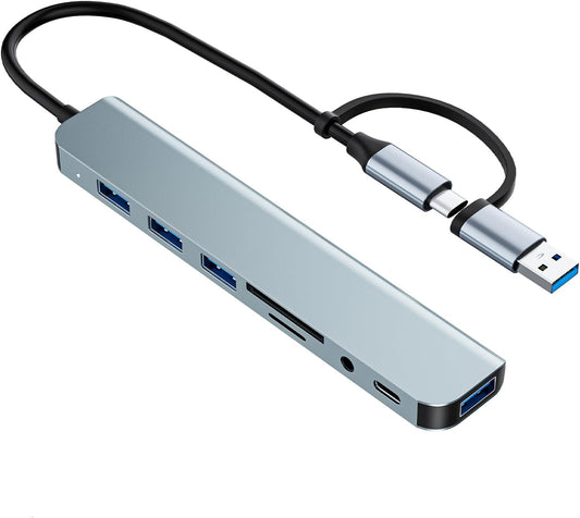 8-in-1 USB Hub with Card Readers