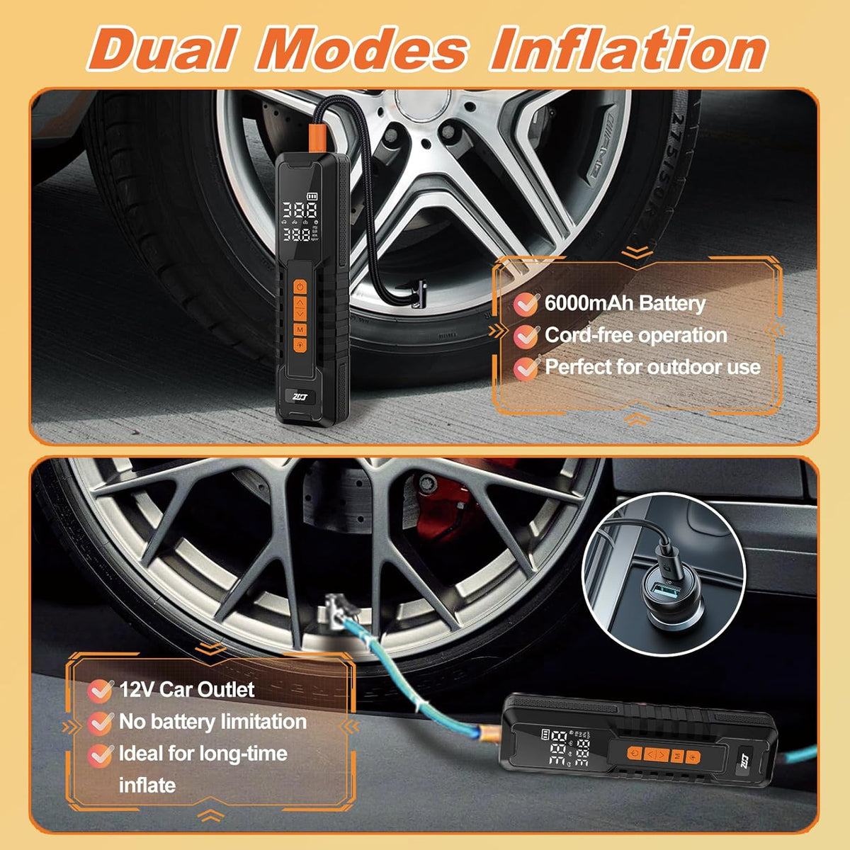 Portable Digital Tire Inflator Air Compressor - view 3