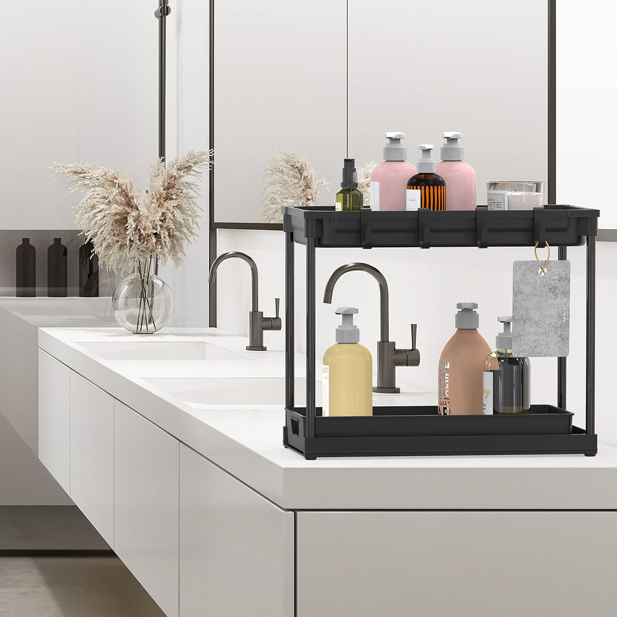 2-Tier Under Sink Storage Organizer with Sliding Drawer - view 4