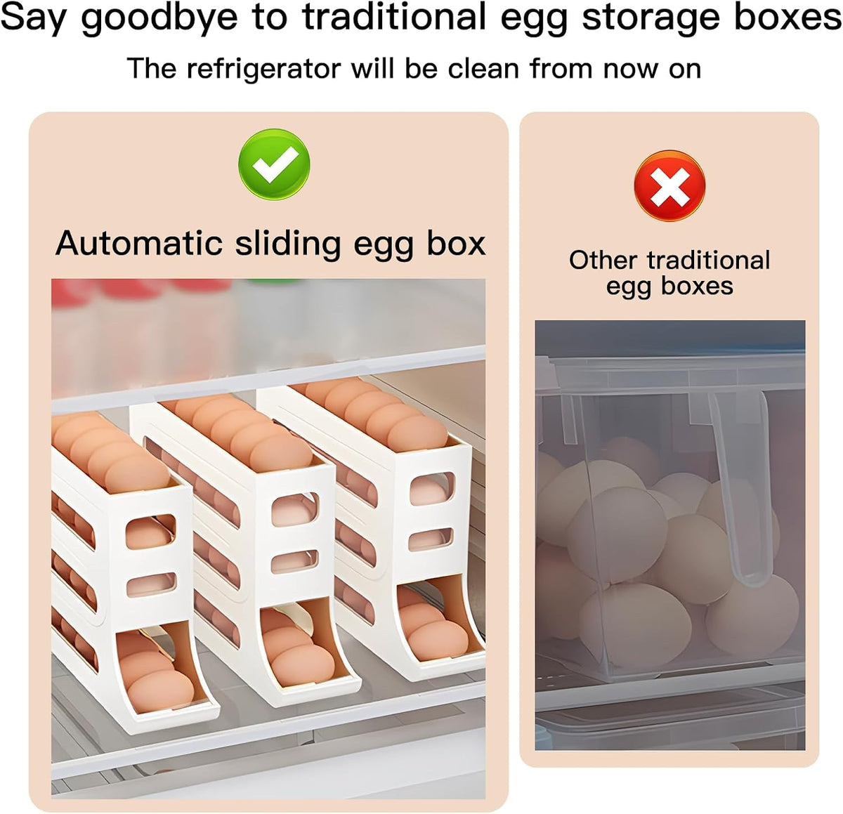 Automatic Rolling Refrigerator Egg Holder - view 7