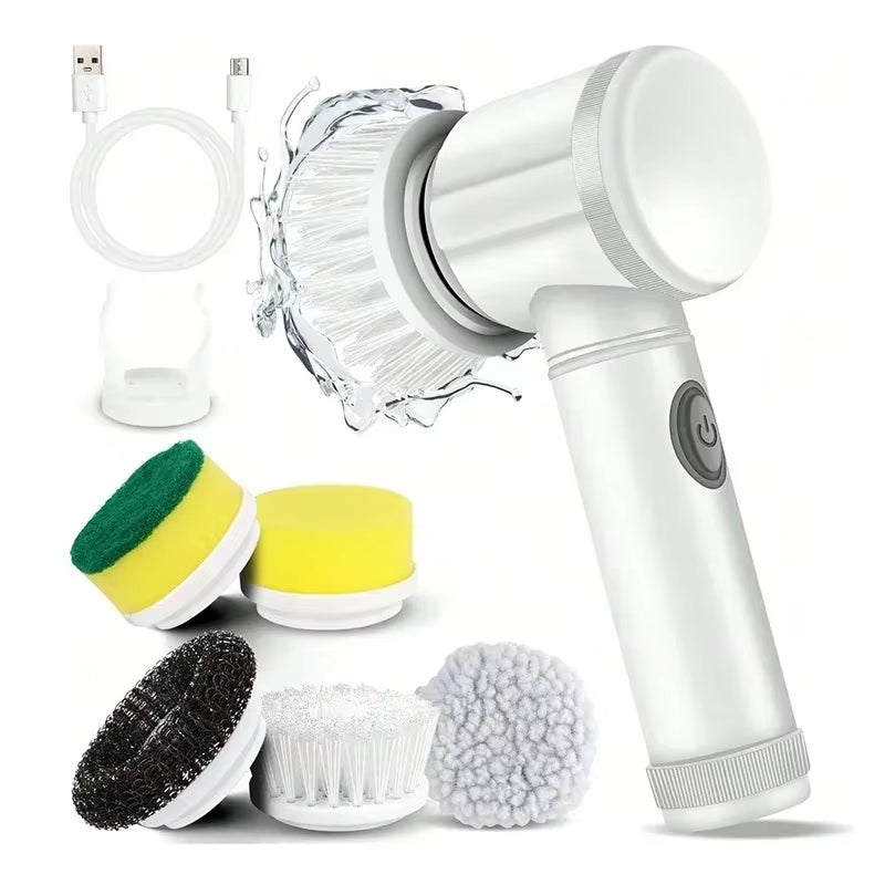 Cordless Electric Spin Scrubber with 5 Brush Heads - view 7