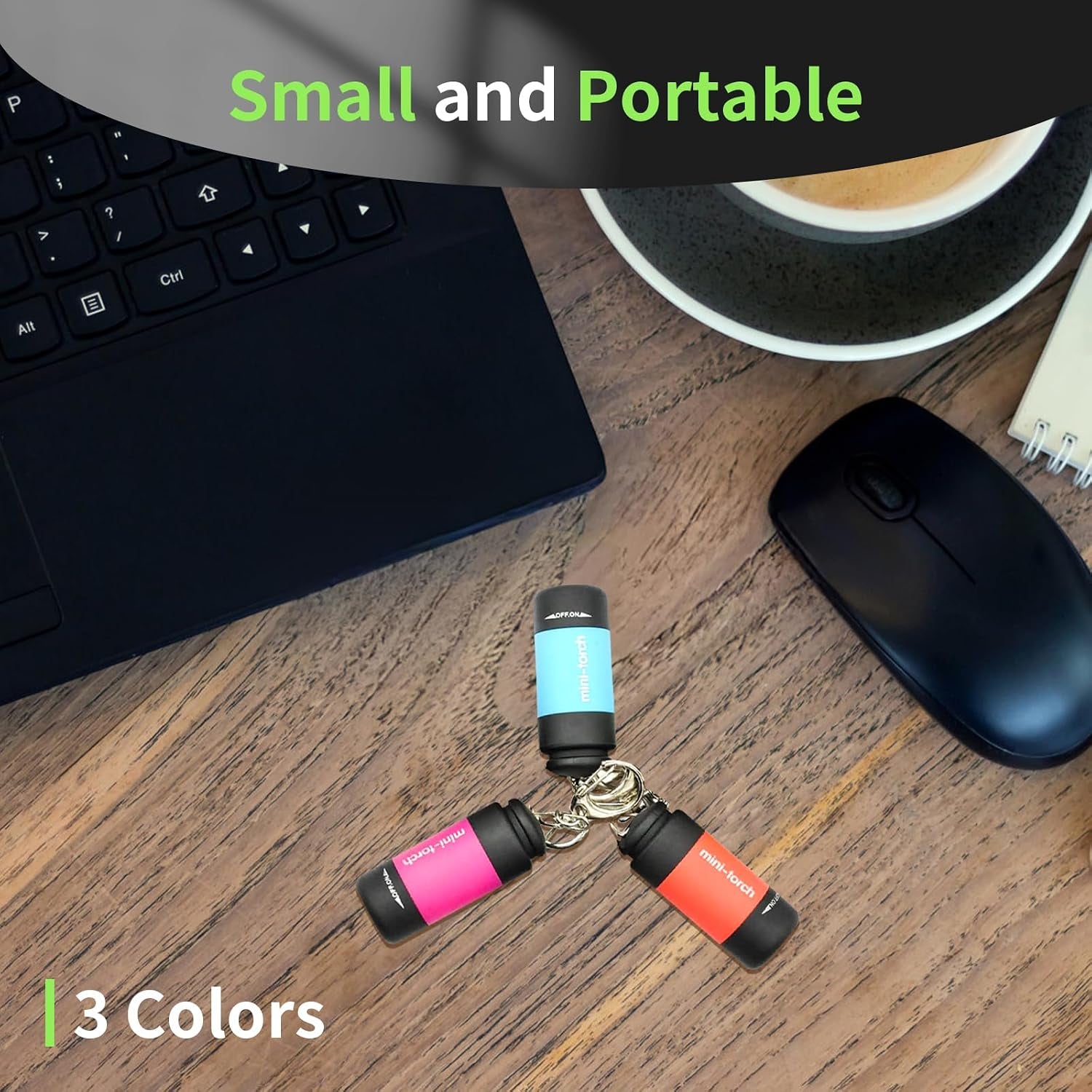 12-Pack USB Rechargeable Keychain Flashlights - view 2