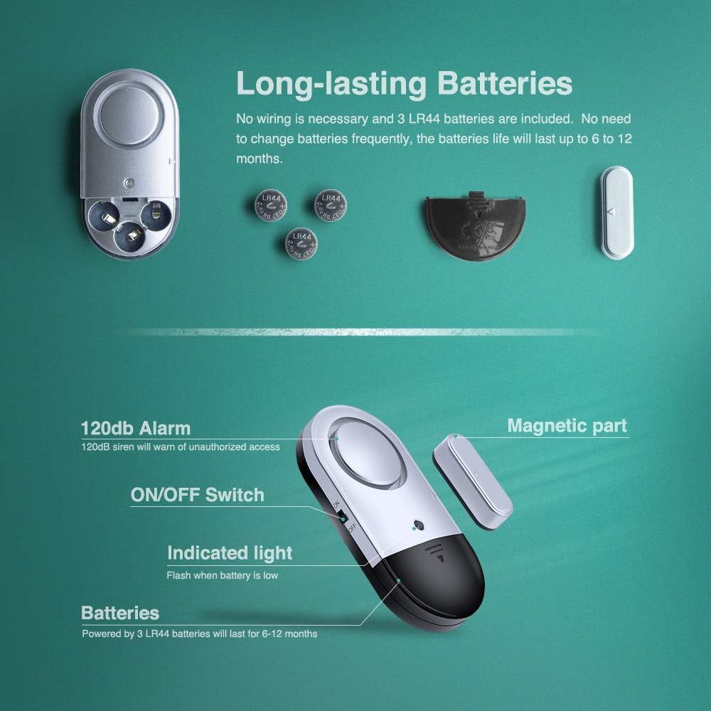 120 dB Wireless Door & Window Alarm - view 4