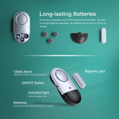120 dB Wireless Door & Window Alarm - view 4