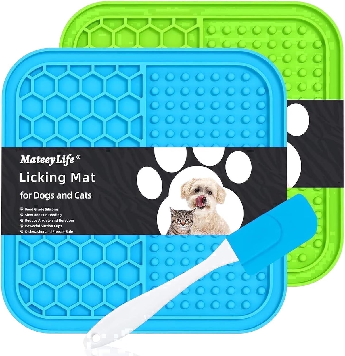 Silicone Pet Lick Mat Set with Suction Cups