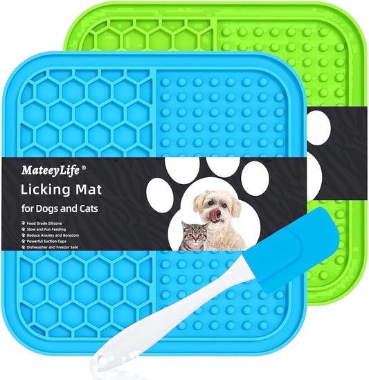 Silicone Pet Lick Mat Set with Suction Cups