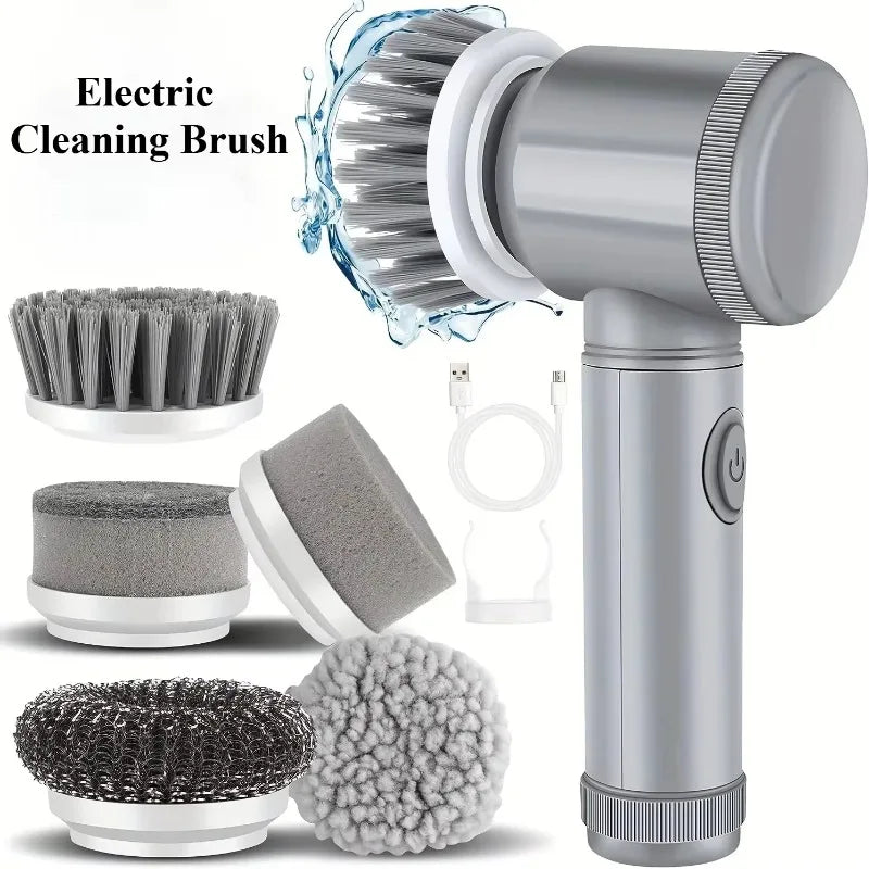 Cordless Electric Spin Scrubber with 5 Brush Heads - view 8