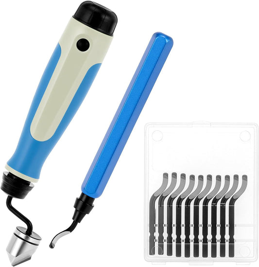 Hand Deburring Tool Kit with 10 Blades