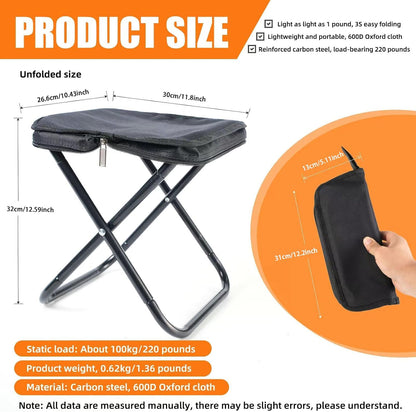 Portable Folding Camping Stool with Carry Bag - view 2