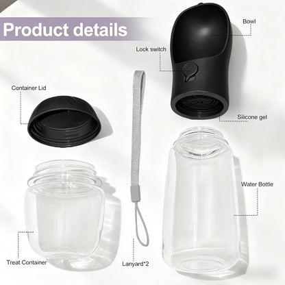 2-in-1 Portable Dog Water Bottle & Food Container - view 2