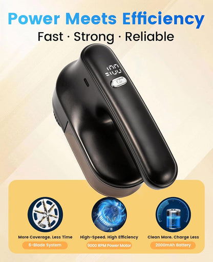 Fabric Shaver for Clothing，Rechargeable Lint Shaver with 2.7In Large Shaving Head, 6-Leaf Blades & LED Display,2-Speed Sweater Shavers to Remove Pilling from Clothes, Furniture, Sofa, Blanket
