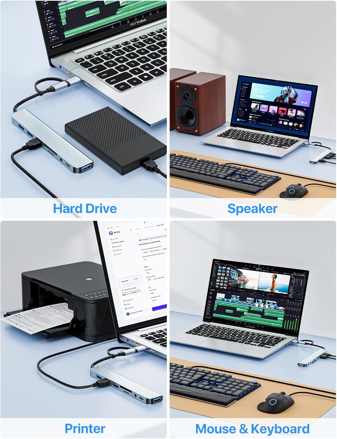 8-in-1 USB Hub with Card Readers - view 7