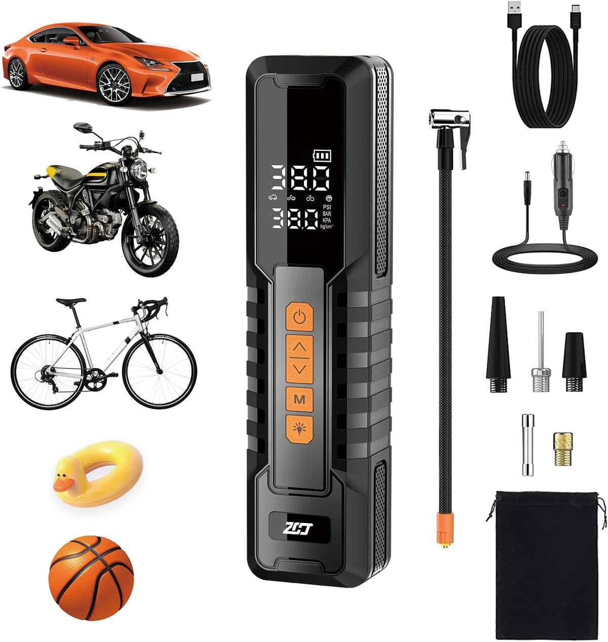 Portable Digital Tire Inflator Air Compressor