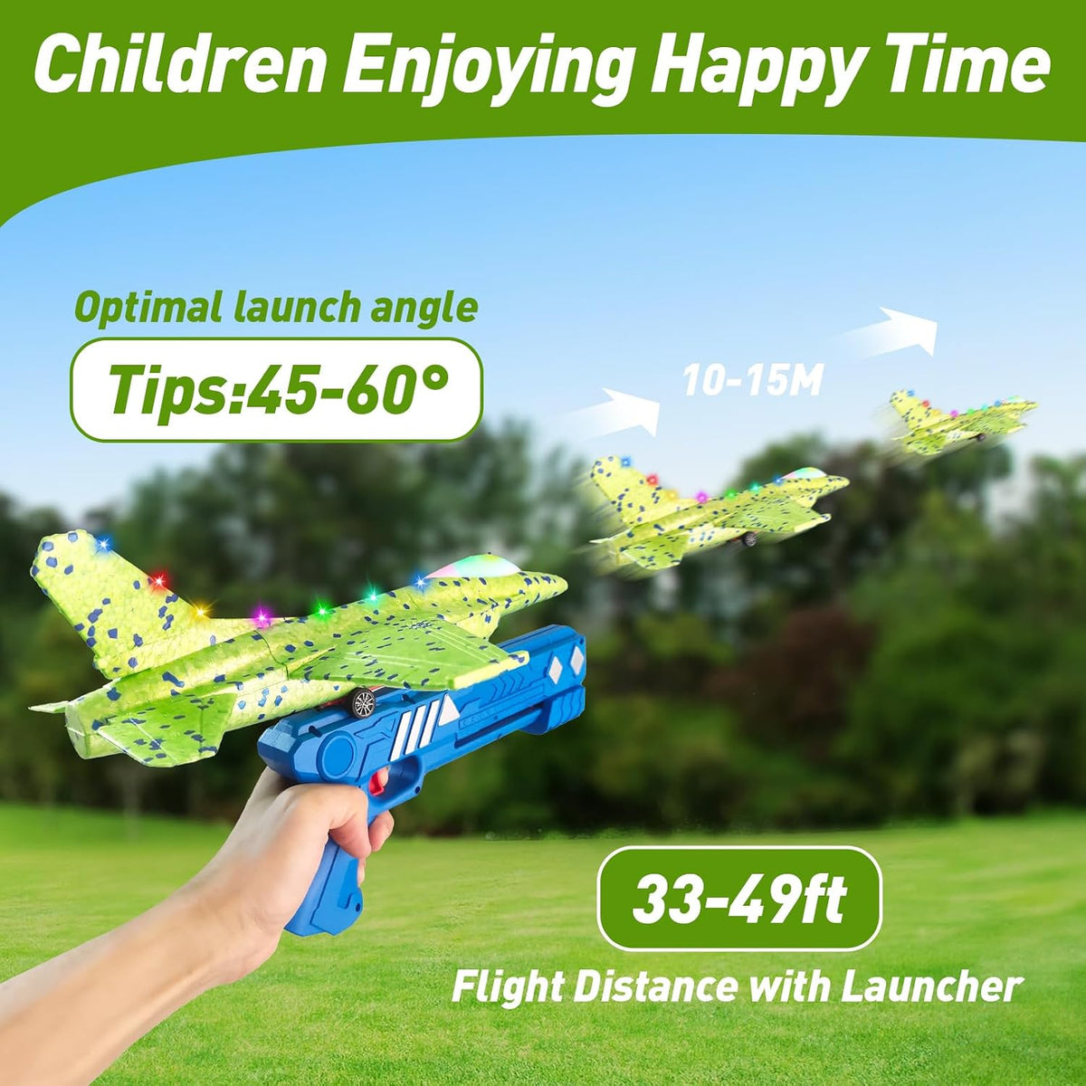 3-Pack LED Foam Airplane Launcher Set - view 4