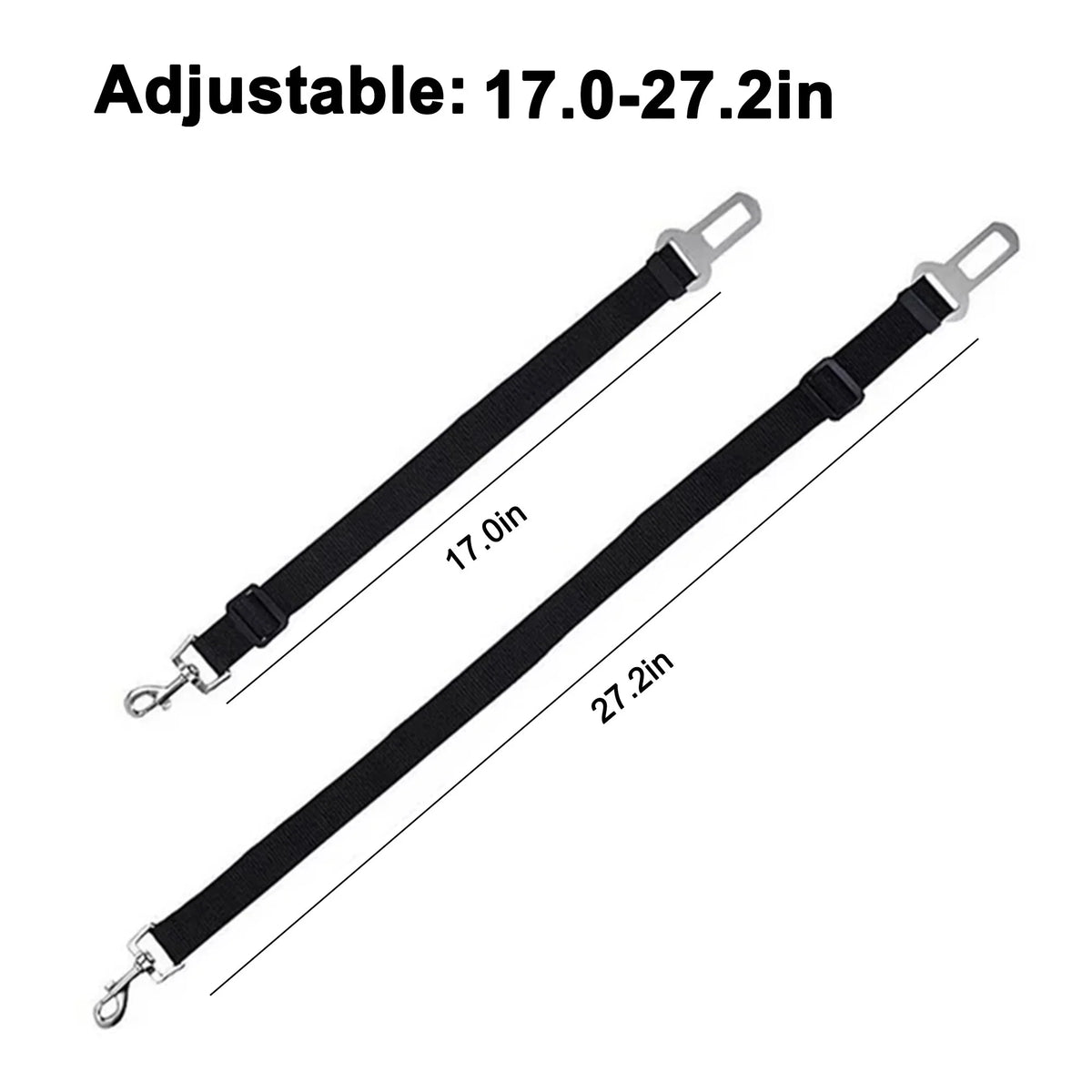 2-Pack Adjustable Dog Car Seatbelt Tethers - view 2