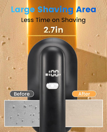 Fabric Shaver for Clothing，Rechargeable Lint Shaver with 2.7In Large Shaving Head, 6-Leaf Blades & LED Display,2-Speed Sweater Shavers to Remove Pilling from Clothes, Furniture, Sofa, Blanket