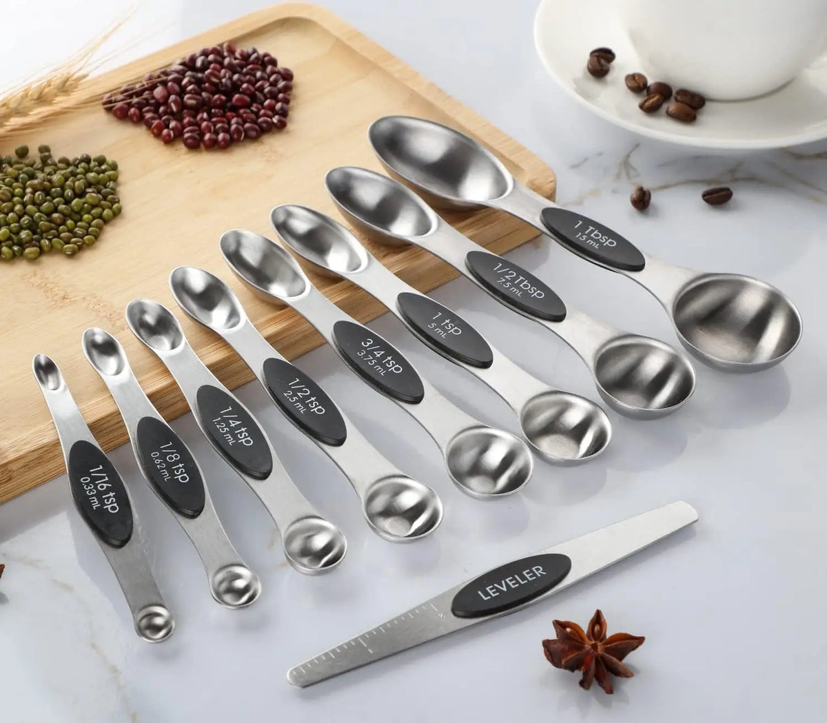 Magnetic Stainless-Steel Measuring Spoon Set - view 4