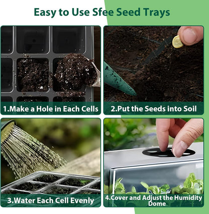5-Pack Seed Starter Tray Kit with Humidity Domes - view 5