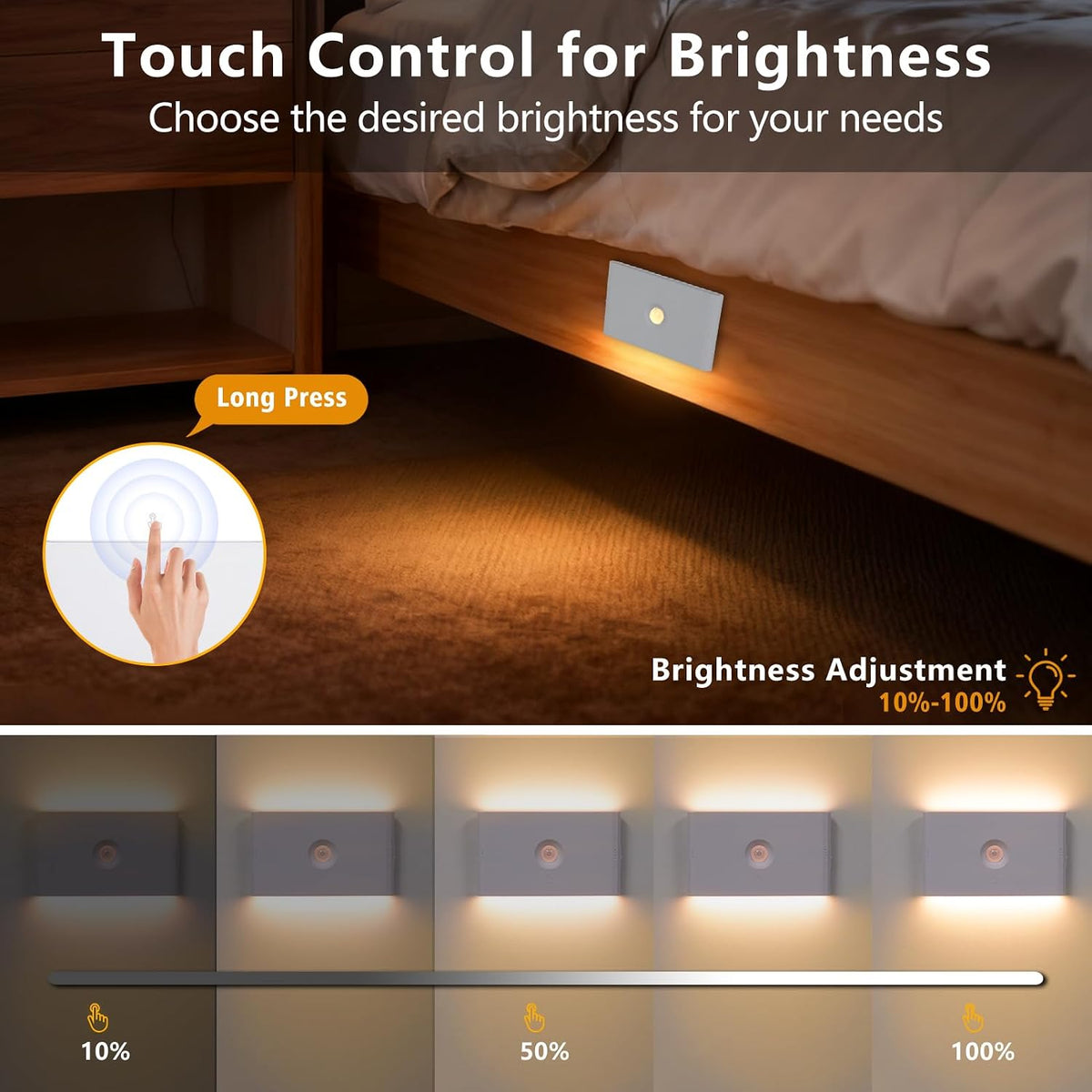 Rechargeable Motion-Sensor Night Lights – 2 Pack - view 6