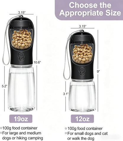 2-in-1 Portable Dog Water Bottle & Food Container - view 3