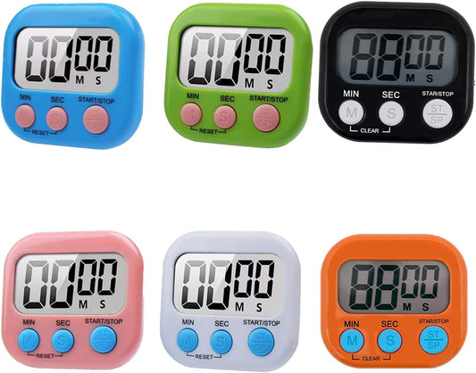 Magnetic Digital Kitchen Timers – 6 Pack