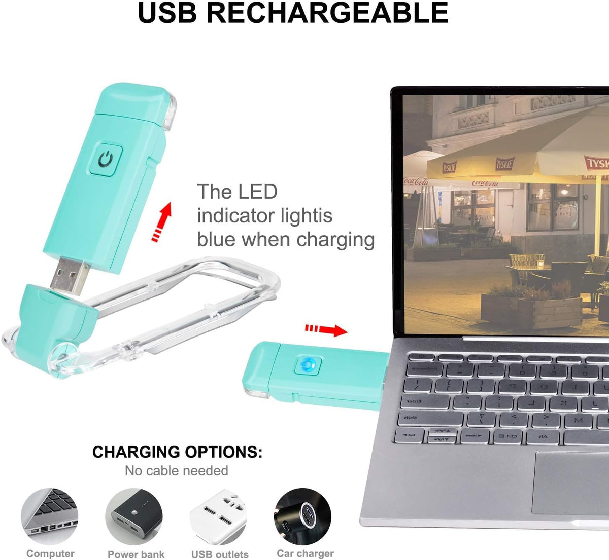 Rechargeable Clip-On Book Light - view 2