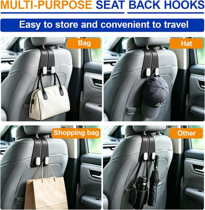 4-Pack Leather Car Headrest Hooks - view 4