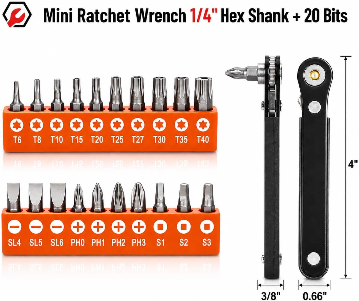 21-Piece Low-Profile Right-Angle Ratchet Set - view 2