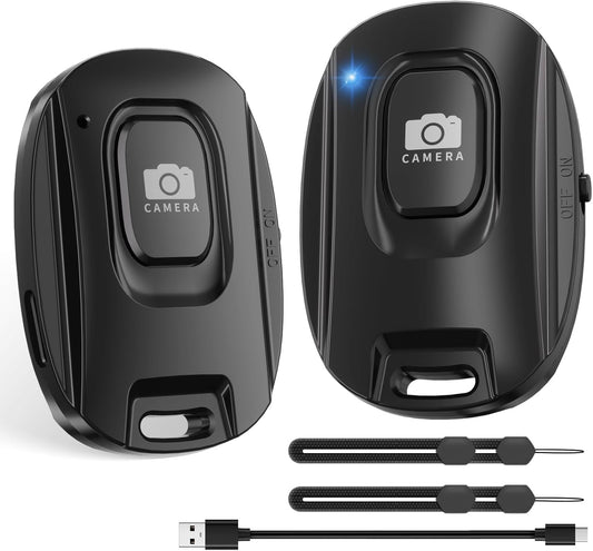 Rechargeable Bluetooth Camera Remote – 2 Pack