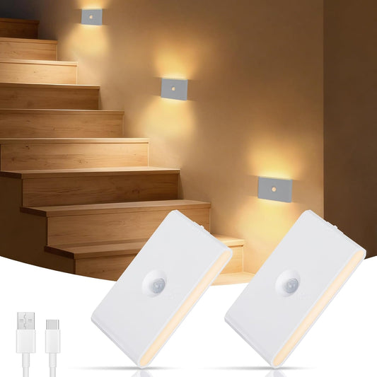 Rechargeable Motion-Sensor Night Lights – 2 Pack