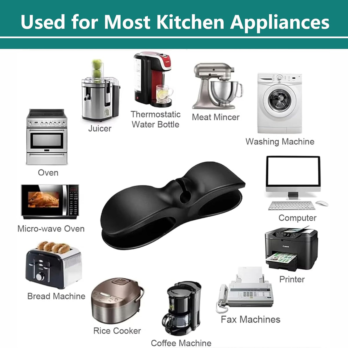 6-Pack Silicone Cord Organizer for Kitchen Appliances - view 4